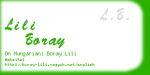 lili boray business card